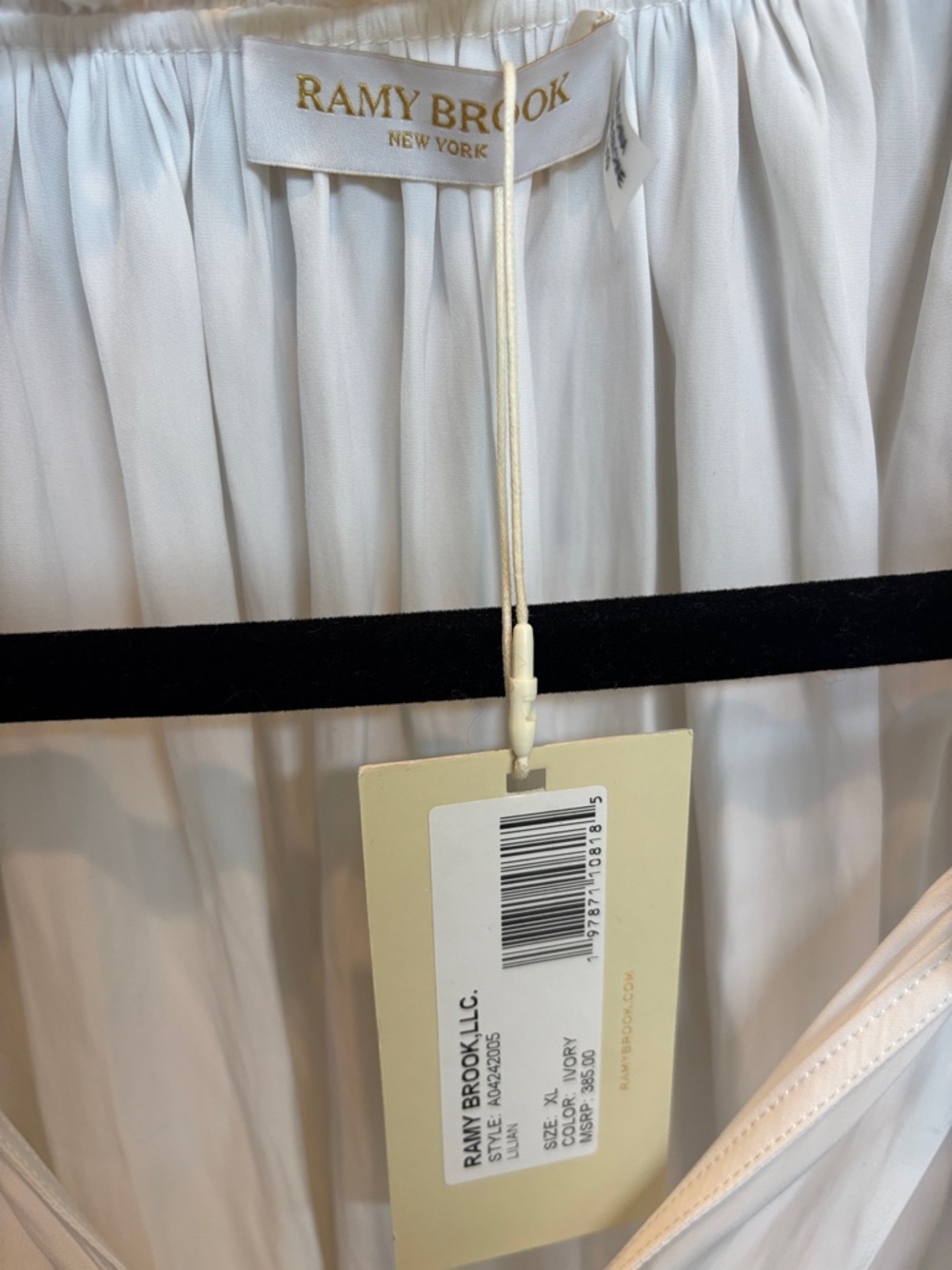 Ramy Brook Lilian Ruffle Eyelet Top White XL NWT - Picture 10 of 10